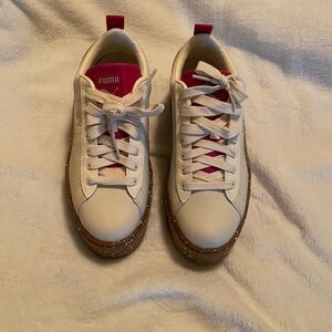 Puma platform cheetah print and pink